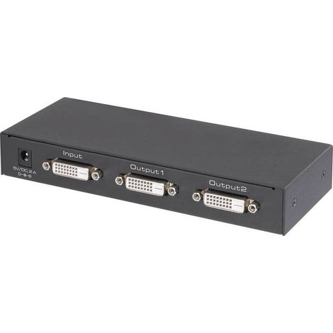 [NEUWERTIG] B-Ware Renkforce 2 Port DVI-Splitter Ultra HD-fähig 3840 x 2160 Pixel Schwarz Adapter (1/2)