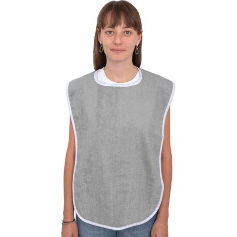 Lot de 3 bavoirs gris pour adultes, éponges unisexes, ajustables et lavables en machine (1/5)
