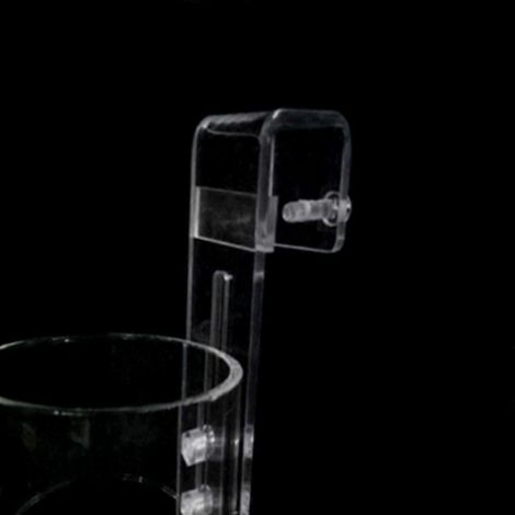 Anneau d'alimentation pour aquarium, distributeur de nourriture flottant en acrylique transparent pour poissons rouges et guppys - 60 mm (1/4)
