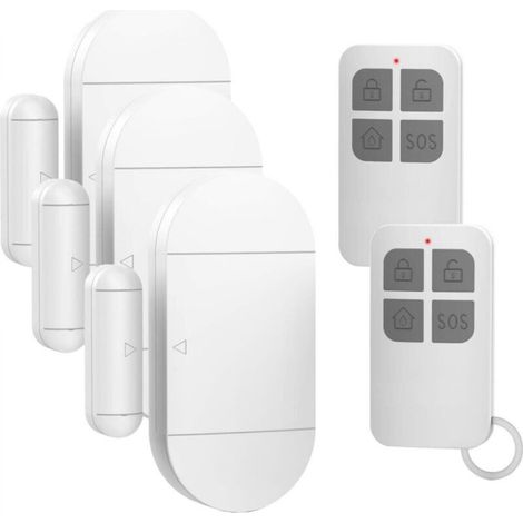 Door and window alarm, ensures child safety at home, with remote control, magnetic door/garage access sensor alarm (1/4)
