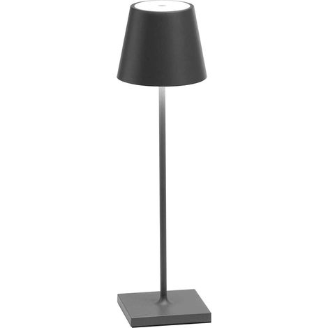 Grigio Scuro Cm 30 Lampada Da Tavolo Ricaricabile (1/4)