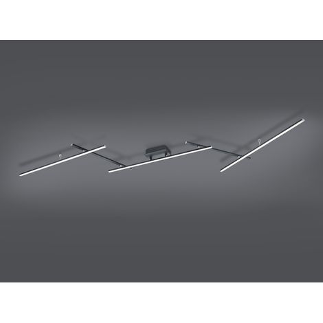 LED Deckenleuchte ARVIN Schwarz mit Fernbedienung & Farbwechsel, Breite 245cm (1/5)