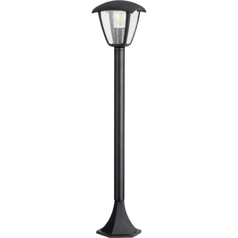 UNIVERSO 819PB-B860-G LAMPIONE PORTALAMPADA NERO PER LAMPADINE E27 MAX 60 WATT DA GIARDINO 860MM CON FISSAGGIO A TERRA