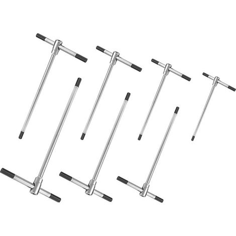 Juego de 7 llaves hexagonales con mango en T de 2 a 10 mm Fervi 0400