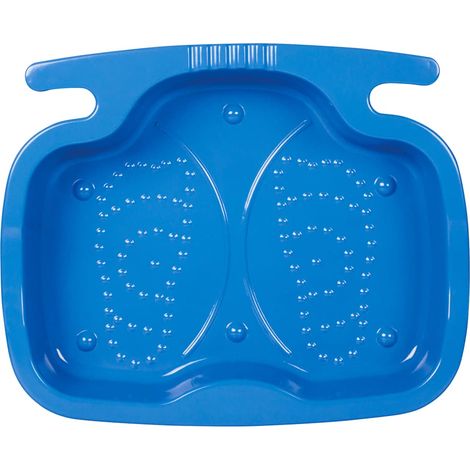 Bain de pieds piscine 56x46x9 cm – Plastique bleu – Surface antidérapante pour sécurité – Compatible échelles Intex