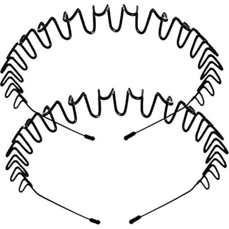 Bandeau en Métal - Unisexe - Ondulés Spring Wave - Antidérapant - Qualité Premium - Cerceau de Cheveux (1/4)
