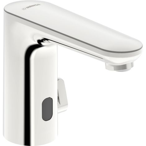 Hansa Infrarot-Waschtischarmatur HANSAELECTRA digi. Batt, o. Abl.garn, Ausl. 123mm, ND, chr (1/2)