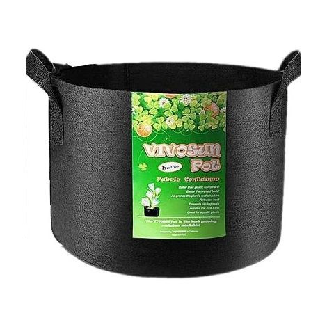 Sacs de Plantation,SacNon Tissé Pots pour Tomates, Fraises, Poivrons, Carottes - 10 Gallons Noirs (1/5)