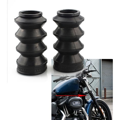 Cache-poussière et protections de fourche adaptés aux amortisseurs de fourche avant de 39 mm des Harley XL883 et XL1200 (1/5)