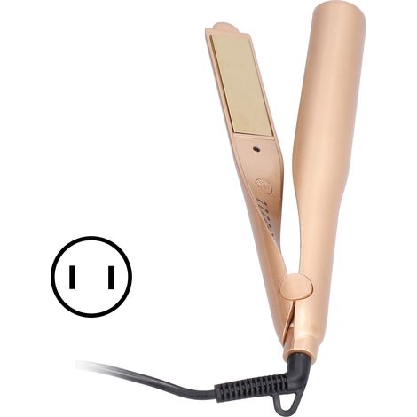 Lisseur à cheveux léger portable, design ergonomique avec voyants LED, fer à lisser électrique 110-240V fiche US (1/5)