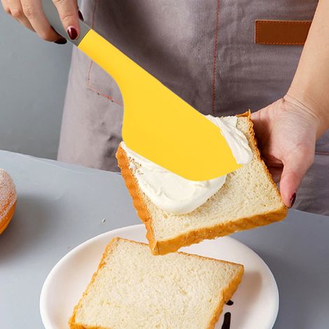 Espátula grande de silicona para hornear, espátula de cocina flexible, ideal para mezclar, untar mermelada, sartenes antiadherentes y decorar pasteles. (1/4)