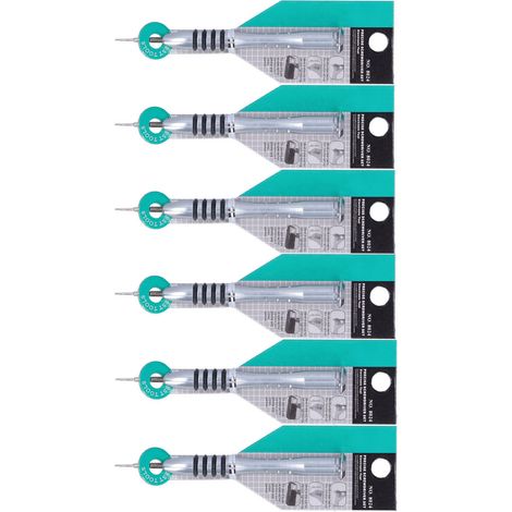 Outil de démontage et de réparation manuel par tournevis plat (6 pièces) de 25 mm pour appareils électroniques avec anneau en caoutchouc 1.0- (1/5)