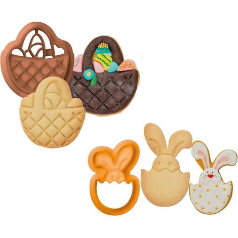 Emporte-pièces lapin et panier (2 pièces) (1/2)