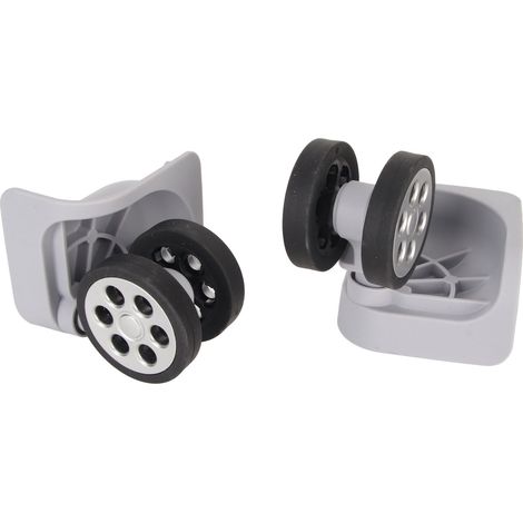 Deux roues de rechange pour bagages, rotation à 360 degrés, faible bruit, haute fiabilité, roues universelles, gris clair. (1/5)