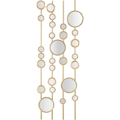 Pannello decorativo design geometrico con specchi dorati Gloss