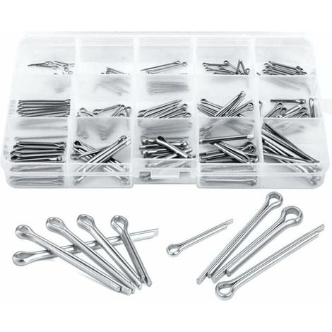 Goupille Fendue 150 pices Goupille de Verrouillage en Acier 304 Inoxydable Assortiment pour la Mcanique de Petits Rparation 15 Tailles Diffrentes (1/5)