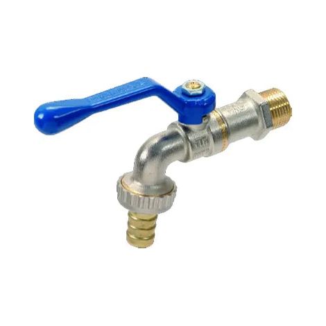 Tiemme - Rubinetto A Sfera 3/4" Antigelo Con Portagomma E Leva Alluminio Blu