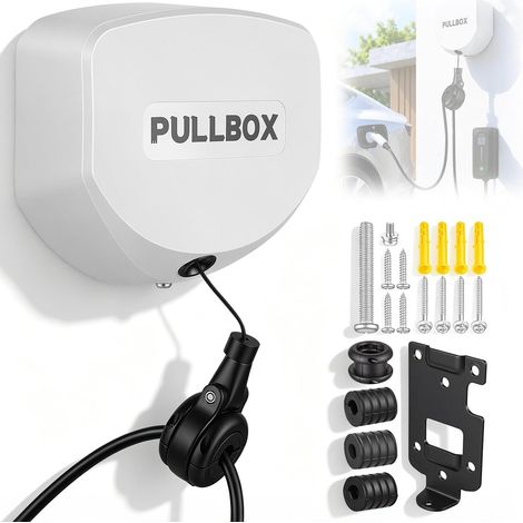 Enrouleur De Câble, Support De Câble Automatique Pour Wallbox Support Rétractable Enrouleur Pour Recharge Ve Support Mural Gestion AutomatiqueCâbles Pour VéHicules électriques (1/5)