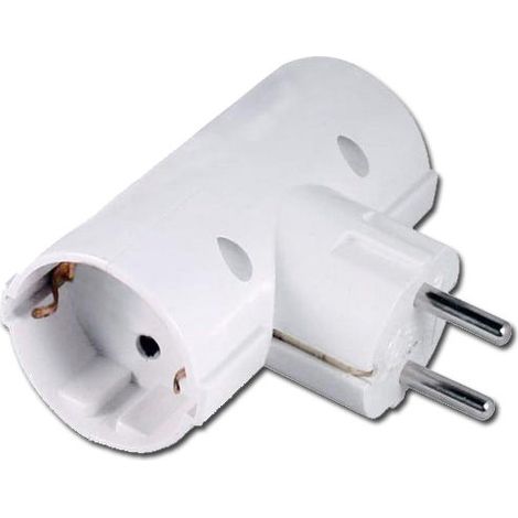 electricidad adaptador doble schuko bl. bli 16a-250v 13005-50515