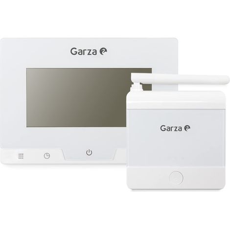 Garza Termostato digitale programmabile wireless per caldaia e riscaldamento, Cronotermostato touch e regolatore di temperatura portatile, Bianco, 20 x 80 x 120 millimetri (1/5)