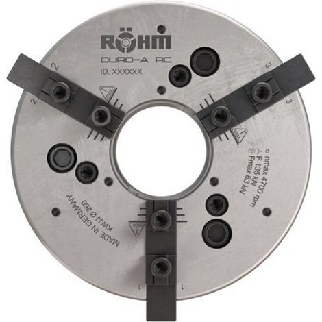 Röhm Kraftspannfutter DURO-A RC 180 DIN ISO 702-4 - ZA170 geradverzahnt Einzelentriegelung Edition 2022 - 185026 (1/5)