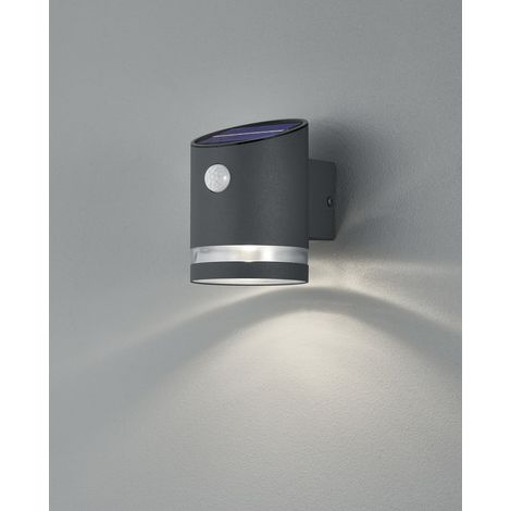 Salta Led IP44 Anthrazit Außenlampe mit Trio Lighting Bewegungssensor (1/2)