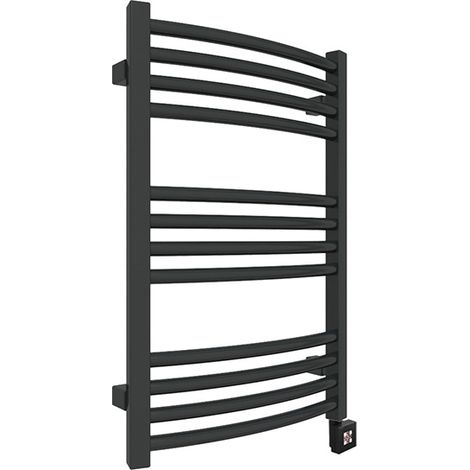 Sèche-serviette électrique noir de 900mm de haut et 436mm de large - 400 Watt - LEN900/436E8N