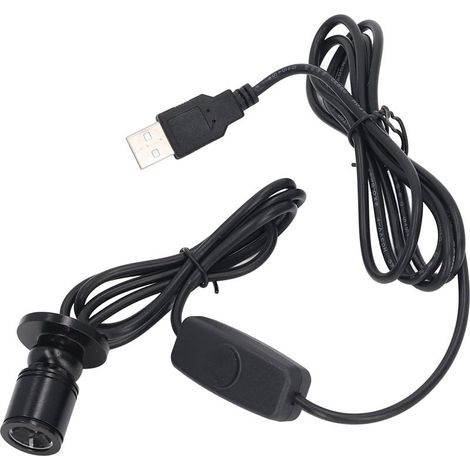 Mini-LED-Strahler, offene Installation, dimmbar, kompaktes helles Licht, Mini-USB-5V-Strahler, Augenschutz mit Kabel für Heimwerker- und Schaufensterprojekte (positives weißes Licht) (1/5)