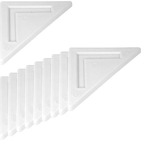 10x Embout de pied étagère 58mm en plastique à coller clouer ou à visser Meuble Patin Glissant Protection Glisseur Sol Parquet Carrelage, blanc (1/3)