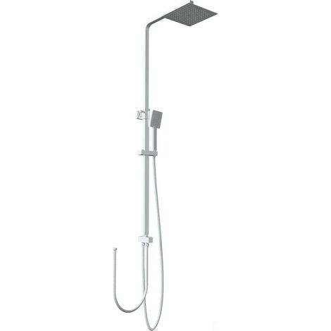 Colonna doccia soffione 20x20 cm in acciaio Toce (1/4)
