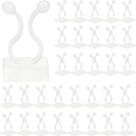 Plante Grimpante Support Clips 50 Pcs Crochet Fixateur Mural Auto-adhésif Support pour Plantes Grimpantes Décoration de la Maison (Blanche)