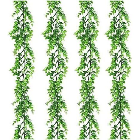 4 Pièces Plantes Artificielles Mur Vegetal Artificiel Interieur pour Vignes Faite à la Main Guirlande Mariage Verdure Arch Fond Lieres Artificielles Decoration Interieur (1/5)