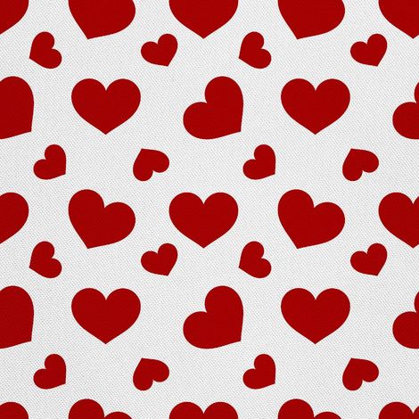 Telas decorativas Oxford para exteriores con estampado de corazones rojos. (1/5)