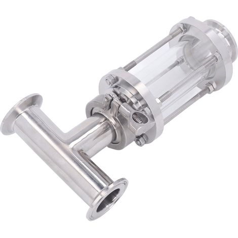 Voyant de niveau à raccord rapide pour canalisation de fluide, en acier inoxydable de qualité alimentaire, avec collier de serrage, pour tube de débit sanitaire, diamètre extérieur du tube de débit : (1/5)