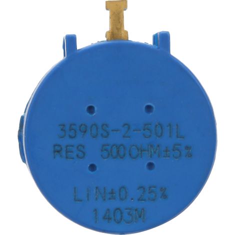 1 jeu de potentiomètres + bouton à trois fenêtres 3590S-2-501L, résistance de 500 ohms, fil multitours, 2 W (1/5)