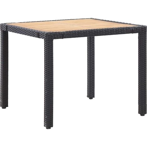Maison Exclusive - Set da Pranzo da Giardino 5 pz con Cuscini in Polyrattan Nero (1/5)