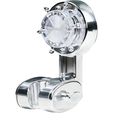 APEX Support de pommeau de douche à ventouse, support de douche réglable pour salle de bain, argent (1/5)
