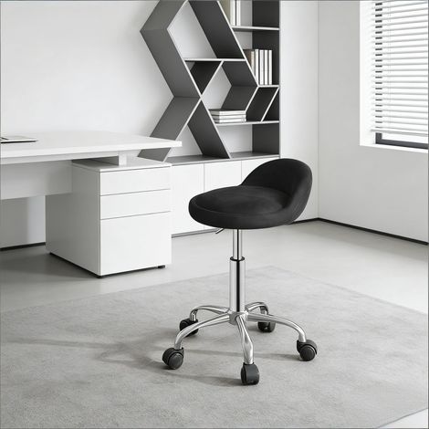 Chaise de bureau pivotante pratique, chaise de travail, siège de salon de coiffure, tabouret de maquillage (lot de chaises uniquement) (1/5)