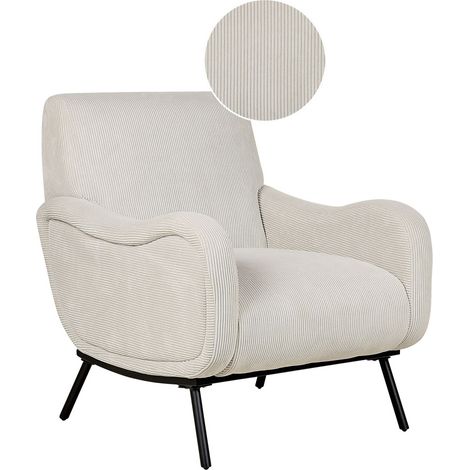 Armchair ALMIND Corduroy Light Grey (1/5)