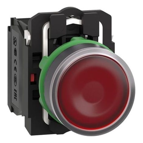 Pulsante luminoso rosso Ø22mm momentaneo 120V 1NA+1NC - XB5AW34G5
