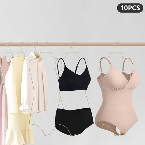 10 pièces maillots de bain cintres pour maillot de bain bikini affichage élégant forme du corps lingerie cintre en fil de fer forme complète support de maillot de bain pour bikini BHS boutique armoire (1/5)
