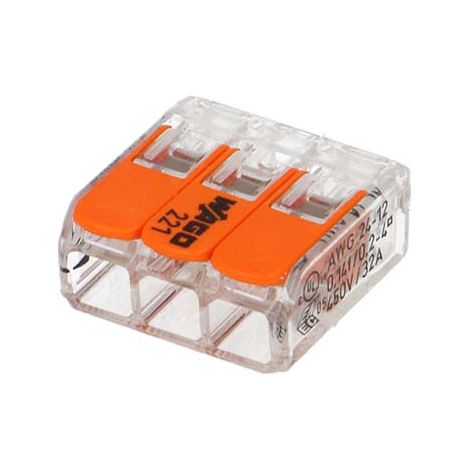 Lot de 10 boites de 50 mini connecteur WAGO 3 entrées pour fil souple ou rigide (1/2)
