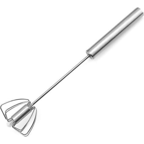 Halbautomatischer Schneebesen – zum Schlagen von Sahne, Eiern usw. – Edelstahl – 1 Stück (1/5)