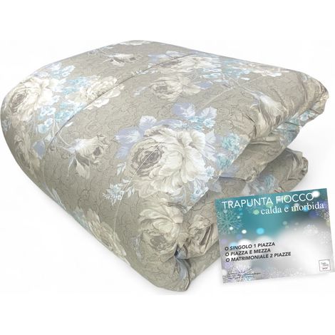 Tiffany Flower Sanderson Bow Quilt - Couvre-lit d'hiver 300gr/m² Microfibre - Fabriqué en Italie 2 CARRÉS