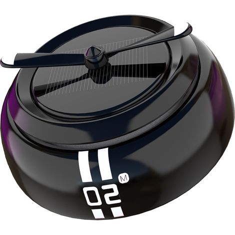 (Exclusivité Asie du Sud-Est) Porte-parfum rotatif solaire pour voiture, en plastique solide - Air Combat II M - Noir (1/5)