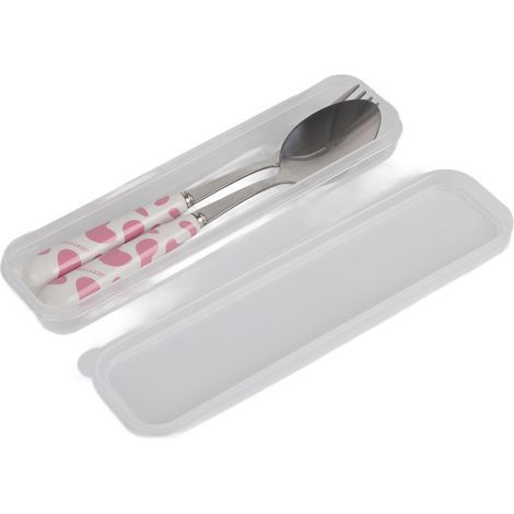 Küchenbesteck – 2-teiliges Set aus Gabel und Löffel aus Edelstahl – inklusive Aufbewahrungsbox – 5 mm dick (1/5)