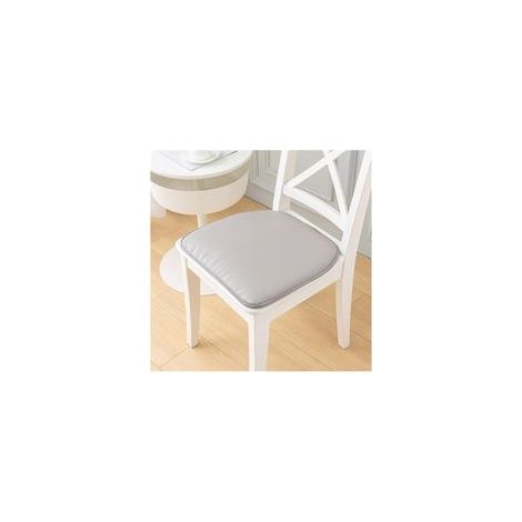 Lot de 1 Coussin De Chaise De Cuisine en Cuir, Coussin De Siège Étanche À l'eau, Galette De Chaise Doux Et Durables (Color : Light Gray, Size : 43x40cm) (1/3)