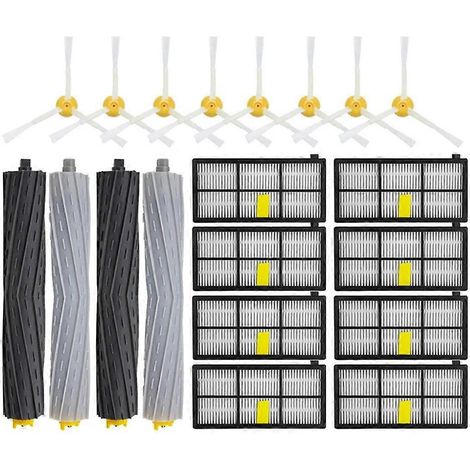 Kit de pièces détachées pour brosse principale et filtre HEPA pour iRobot Roomba séries 800, 860, 865, 866, 870, 871, 880, 885, 886, 890, 900, 960, 966 et 980. (1/5)