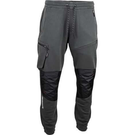 Pantalon de travail molleton ultra-confortable GLORY mixte taille M gris foncé/noir avec poches genouillères renforcées imperméables (1/3)