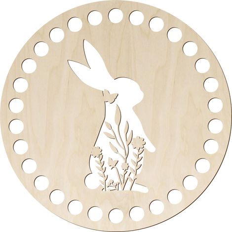 Base de madera para cesta de contrachapado de 15 cm. Base inferior para cesta de Pascua. (1/5)